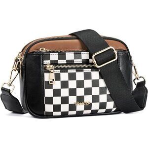 Telena Women Dark Beige Vegan Leather Shoulder Handbags With Adjustable Strap